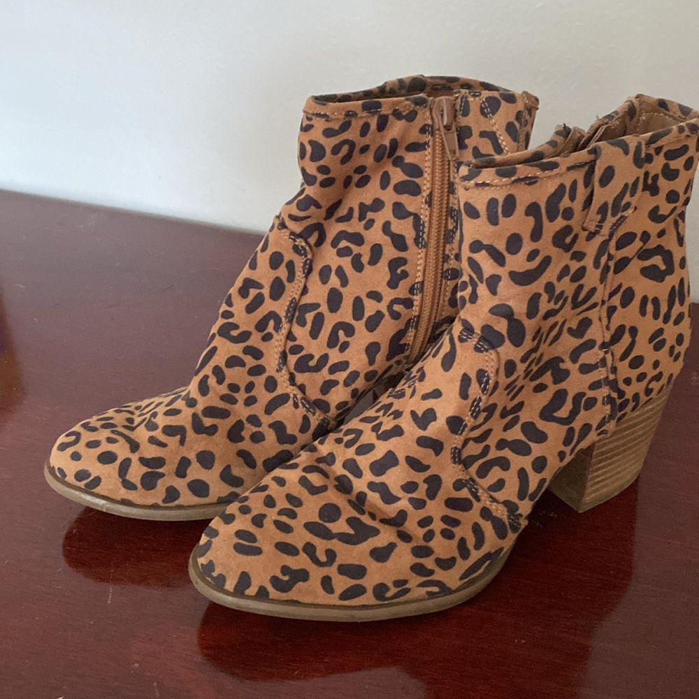 Leopard Print Booties